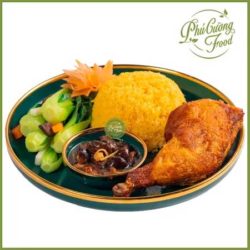 Cơm đùi Gà sốt nấm